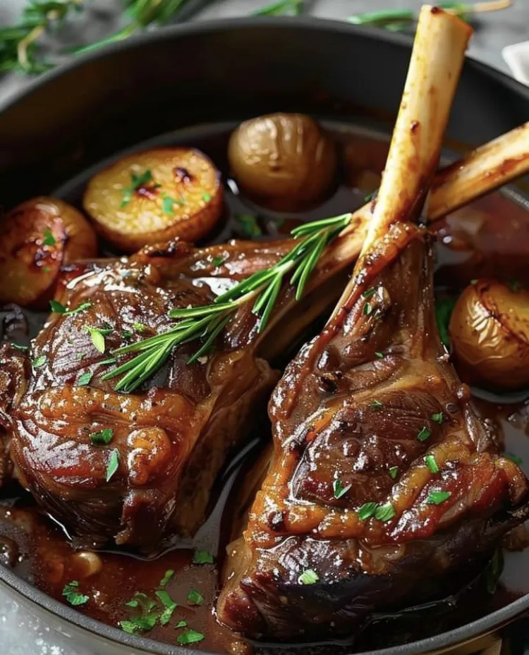 Tenderly Braised Lamb Shanks with Aromatic Herbs
